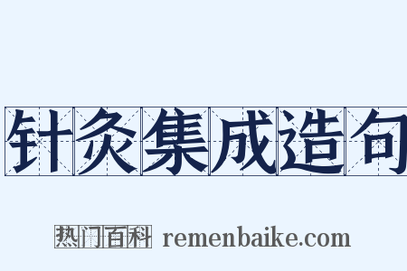 针灸集成造句是什么意思的图片